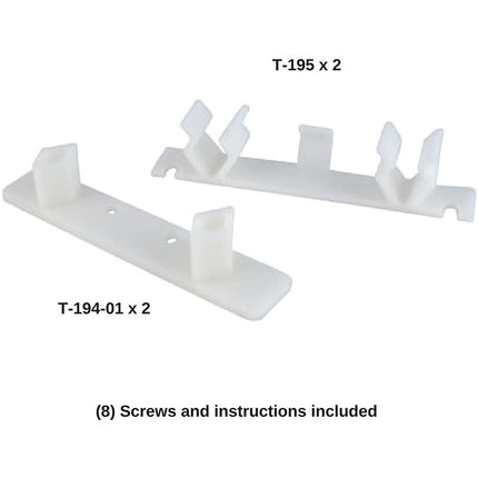 Tenn-Tex B-340 False Front Clips/Drawer (4 1/4" Opening) Set with Screws