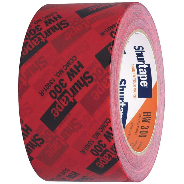 Shurtape HW-300 Housewrap Sheathing Tape: 2-1/2" x 60 yd, Red/Black