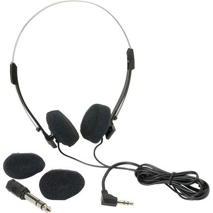 Parts Express Mini Stereo Lightweight Headphones with 4 Foot Cord