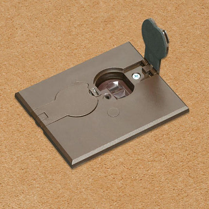 Arlington FLBAF101 Adjustable Floor Box with Outlet and Flip Lids
