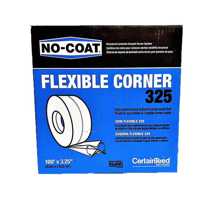 No-Coat Flexible Drywall Corner Tape, 100' L x 3-1/4" W