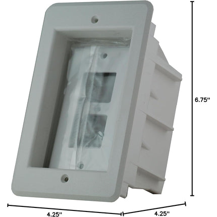 Arlington DVFR1W Recessed Electrical/Outlet Mounting Box, Single Gang