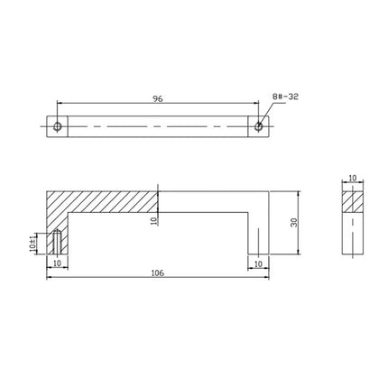 Nuk3y Pro 3-25/32" Square Pull