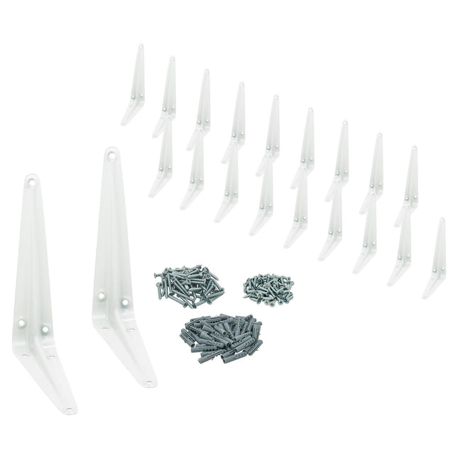 Nuk3y 5"x 6" L Shape Heavy Duty Shelf Bracket with Screws, 20 Pack