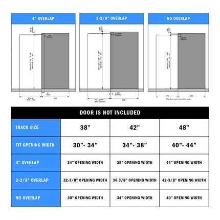 Nuk3y Concealed Sliding Door Hardware with Soft Close