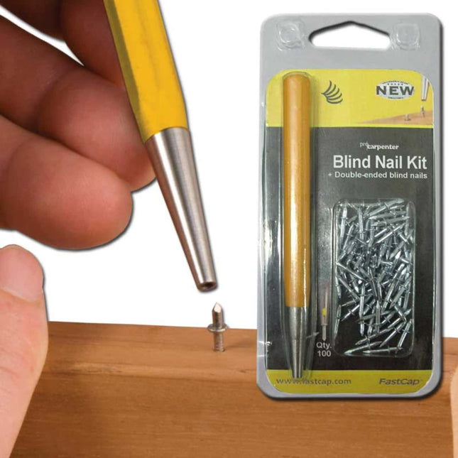 Fastcap Blind Nail Kit Double-Ended 3/8" x 3/16" , 100 Nails