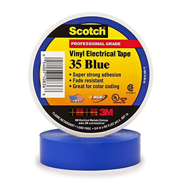 Scotch Vinyl Electrical Color Coding Tapes 35, 66 ft x 3/4 in - Hardware X Supply