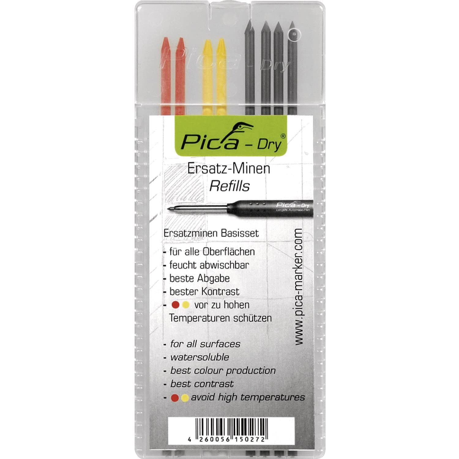 Pica Dry Pencil Refills Set, 4020, Assorted Colors – HardwareX Supply