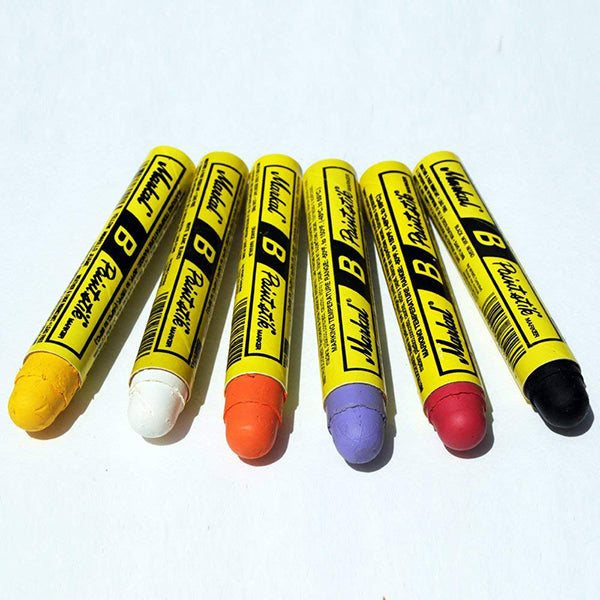 Markal B Painstik Solid Paint Hobo Marker Set, 6 Vibrant Colors