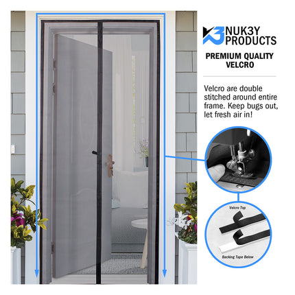 Nuk3y Magnetic Screen Door Mesh Curtain Fiberglass - Hardware X Supply