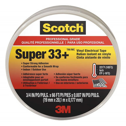 Scotch Super Vinyl Electrical Tapes 33+, x 3/4" - Hardware X Supply