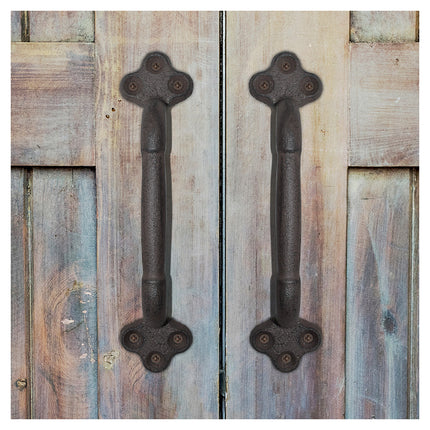 Nuk3y Rustic Cast Iron Gate Door Handle Pull Set Of Two - Hardware X Supply