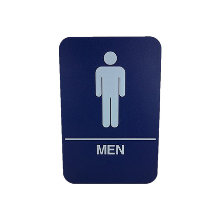 Cal Royal Men Restroom Sign, 6" x 9" - Hardware X Supply