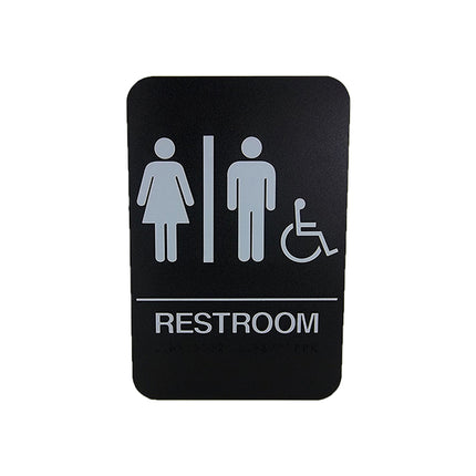 Cal Royal Men & Women ADA Restroom Sign, 6" x 9" - Hardware X Supply