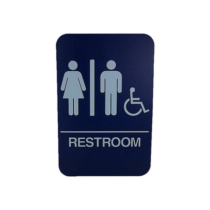 Cal Royal Men & Women ADA Restroom Sign, 6" x 9" - Hardware X Supply