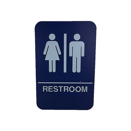 Cal Royal Men & Women Restroom Sign, 6" x 9" - Hardware X Supply