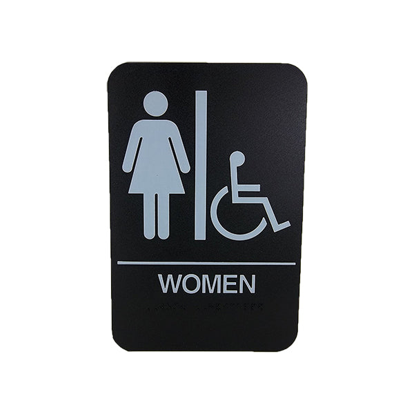 Cal Royal Women ADA Restroom Sign, 6" x 9" - Hardware X Supply