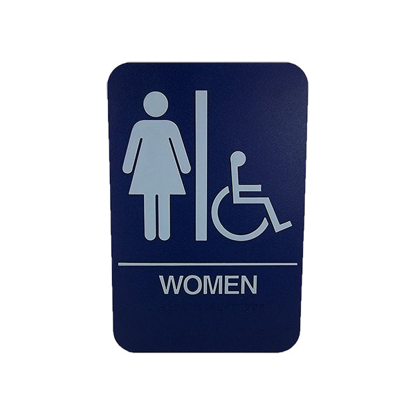 Cal Royal Women ADA Restroom Sign, 6" x 9" - Hardware X Supply
