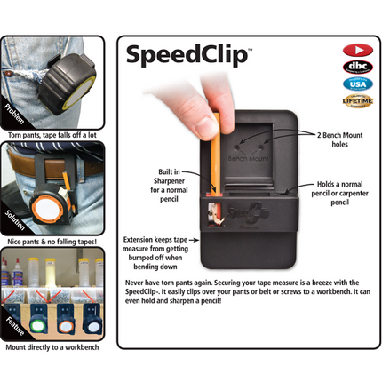 Fastcap Speedclip Tape Measure Belt Clip, 2 Pack - Hardware X Supply