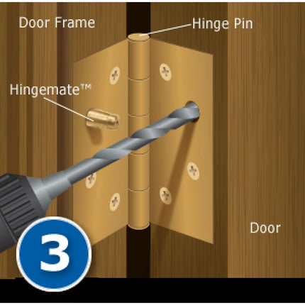 Hingemate Door Hinge Security Pins / Screws / Stud, 3-Pack Kit